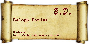 Balogh Dorisz névjegykártya